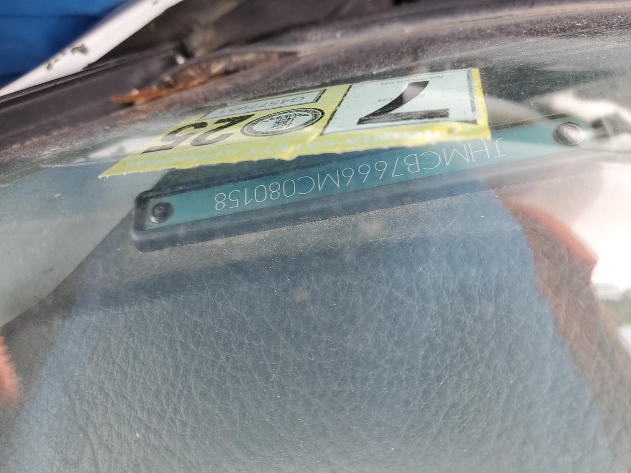 1991 Honda Accord Ex VIN: JHMCB7666MC080158 Lot: 86066985