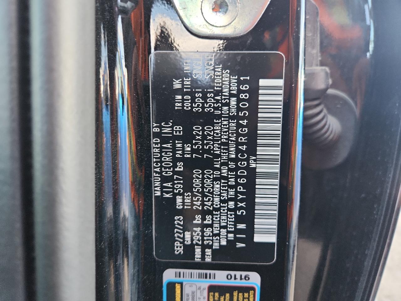 2024 Kia Telluride S VIN: 5XYP6DGC4RG450861 Lot: 87071625