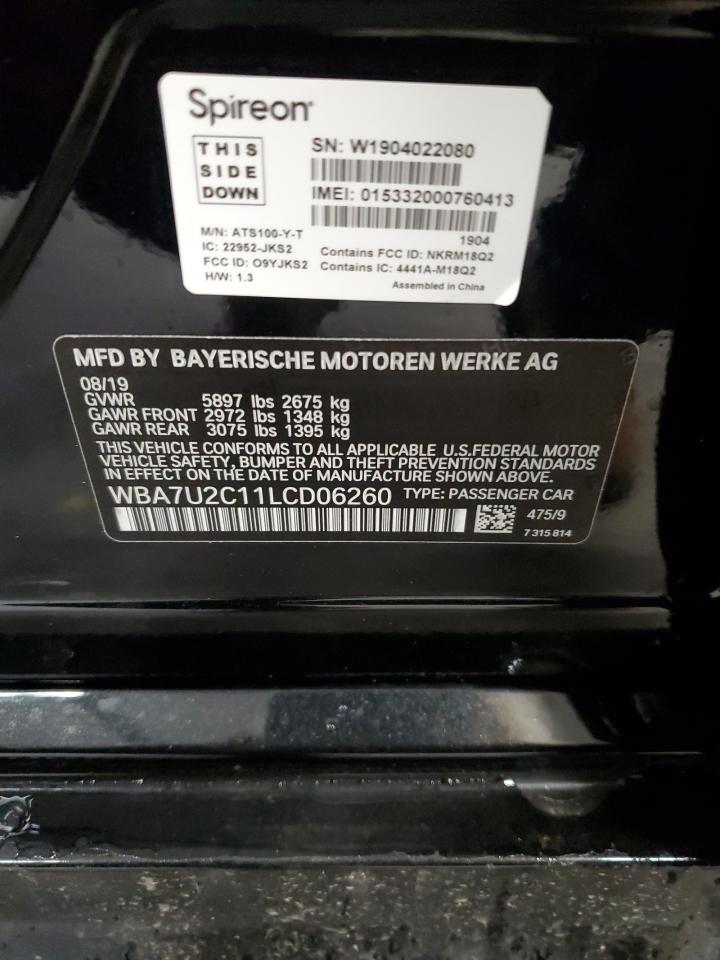 2020 BMW Alpina B7 VIN: WBA7U2C11LCD06260 Lot: 90305285