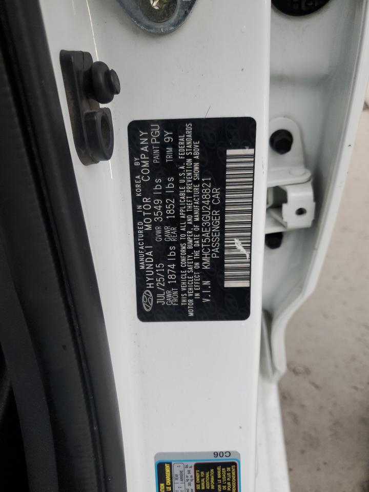 2016 Hyundai Accent Se VIN: KMHCT5AE3GU248821 Lot: 82228015