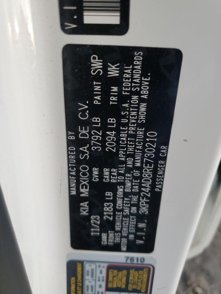 2024 Kia Forte Lx VIN: 3KPF24AD8RE730210 Lot: 89923825