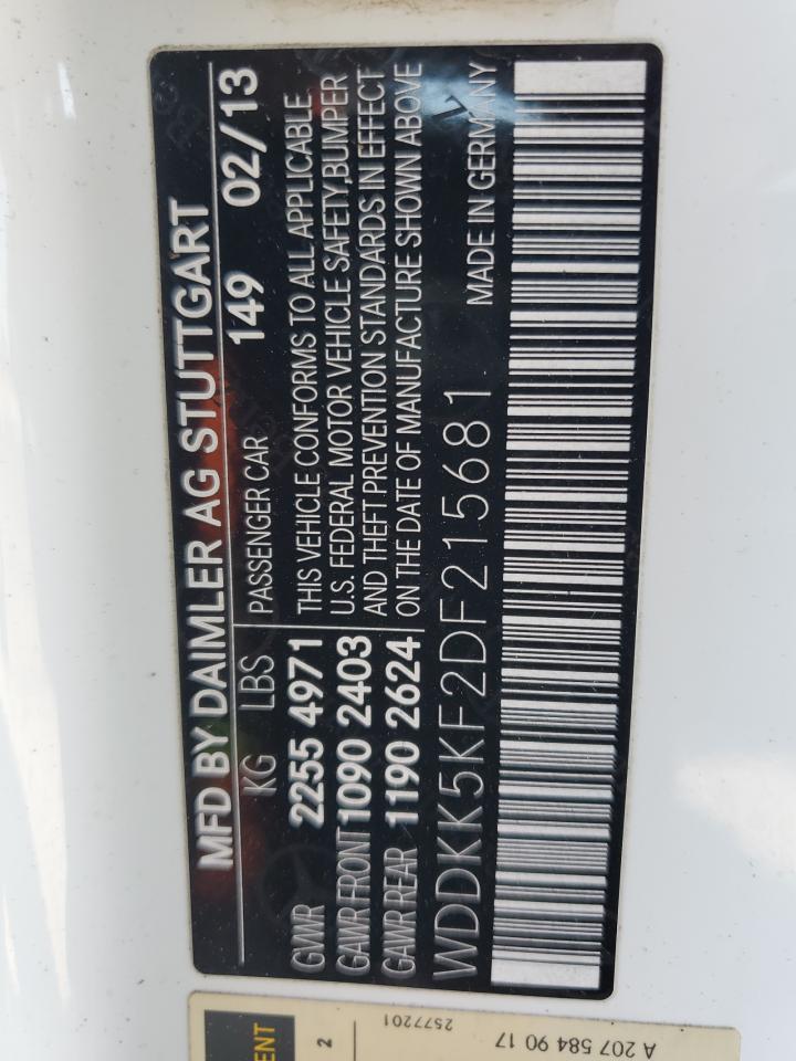 2013 Mercedes-Benz E 350 VIN: WDDKK5KF2DF215681 Lot: 81969635