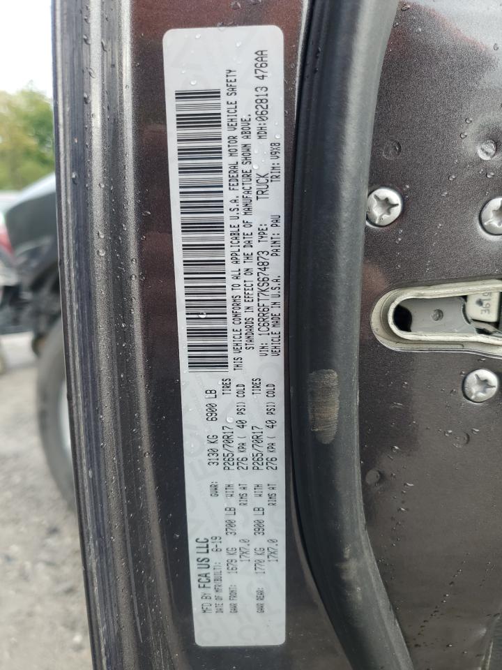 2019 Ram 1500 Classic Tradesman VIN: 1C6RR6FT7KS674873 Lot: 84612445