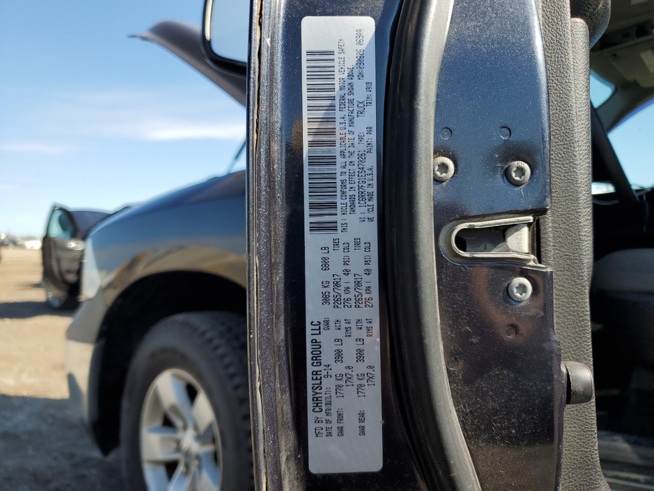 2014 Ram 1500 St VIN: 1C6RR7FG1ES470261 Lot: 82540525