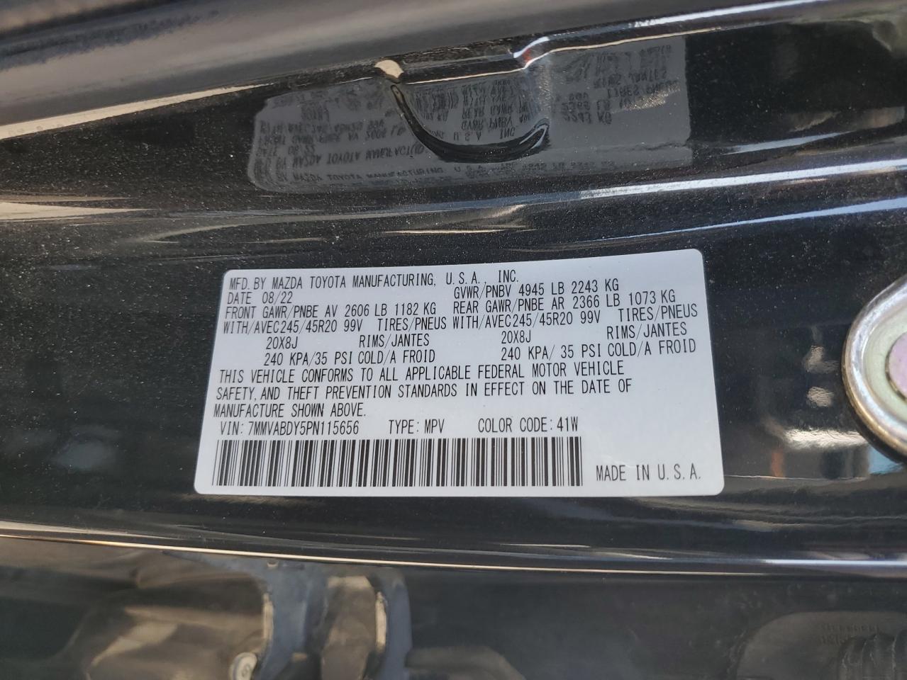 2023 Mazda Cx-50 Premium VIN: 7MMVABDY5PN115656 Lot: 81694255