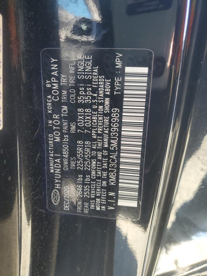 2021 Hyundai Tucson Limited VIN: KM8J3CAL5MU396989 Lot: 82755505