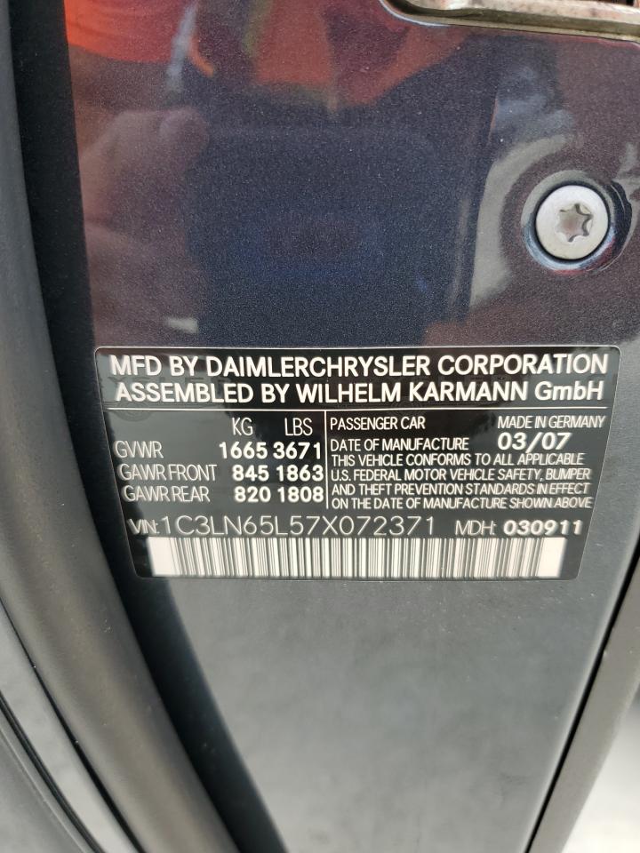2007 Chrysler Crossfire Limited VIN: 1C3LN65L57X072371 Lot: 82482795