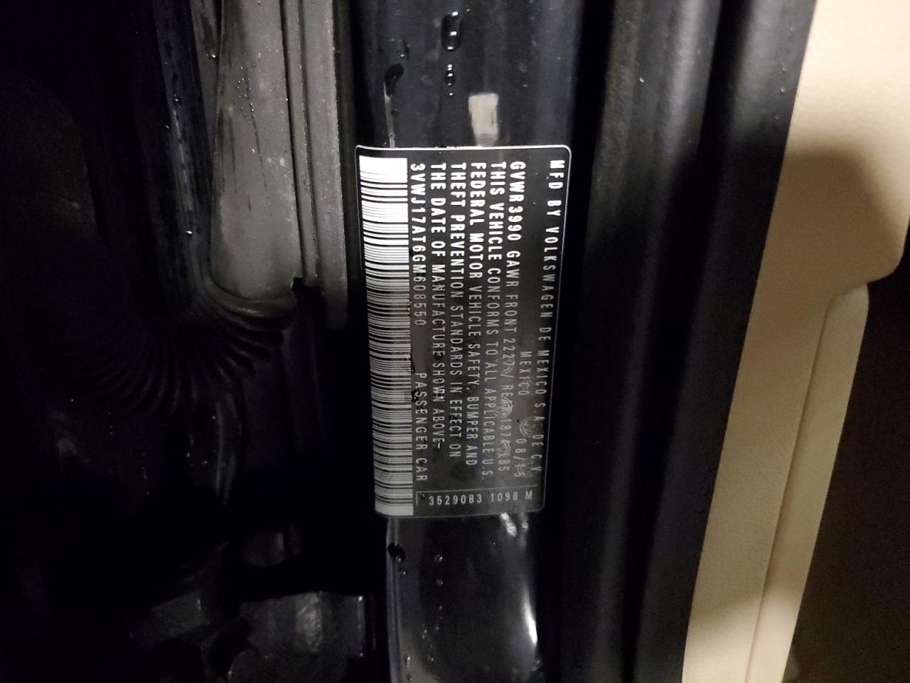 2016 Volkswagen Beetle Se VIN: 3VWJ17AT6GM608550 Lot: 85276635