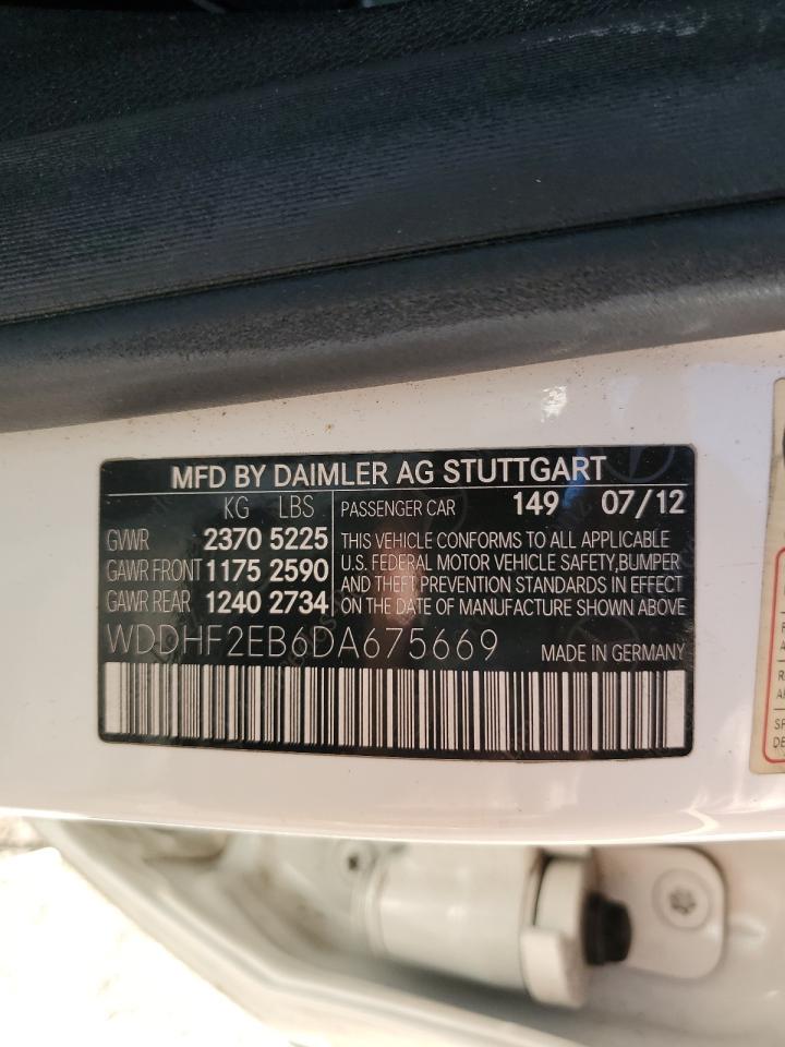 2013 Mercedes-Benz E 350 Bluetec VIN: WDDHF2EB6DA675669 Lot: 81901775