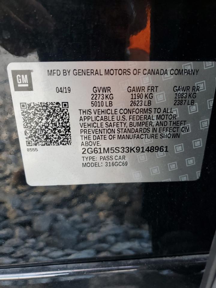 2019 Cadillac Xts Luxury VIN: 2G61M5S33K9148961 Lot: 90212435