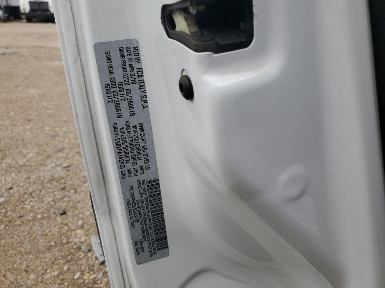 2018 Ram Promaster City VIN: ZFBERFAB5J6J33739 Lot: 81921565