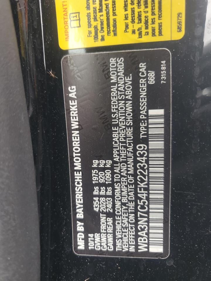 2015 BMW 428 I VIN: WBA3N7C54FK223439 Lot: 84030005