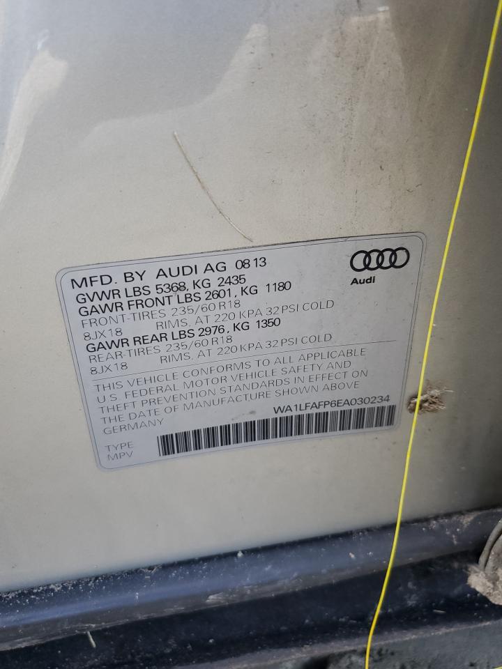 2014 Audi Q5 Premium Plus VIN: WA1LFAFP6EA030234 Lot: 81929535