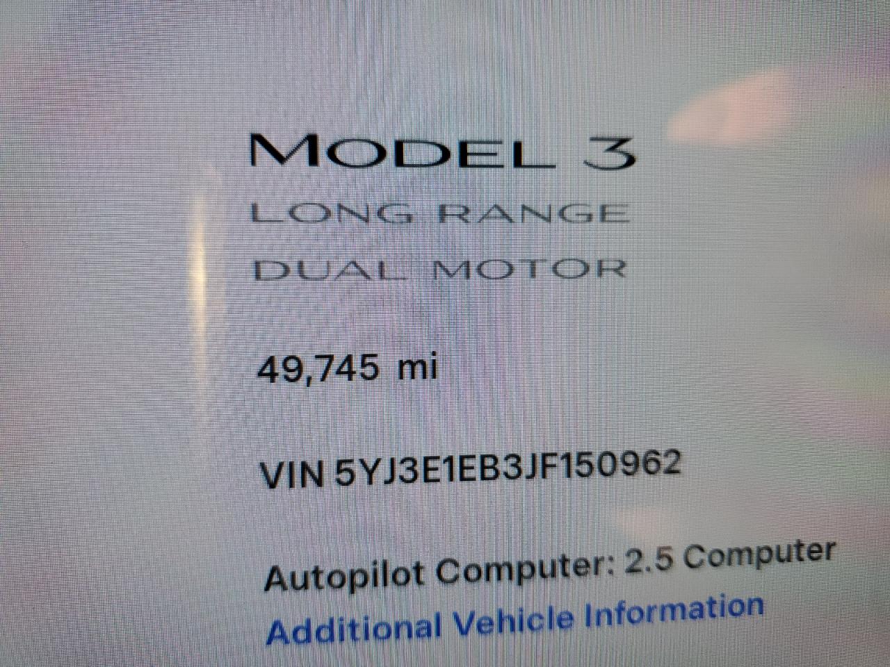 2018 Tesla Model 3 VIN: 5YJ3E1EB3JF150962 Lot: 86615615