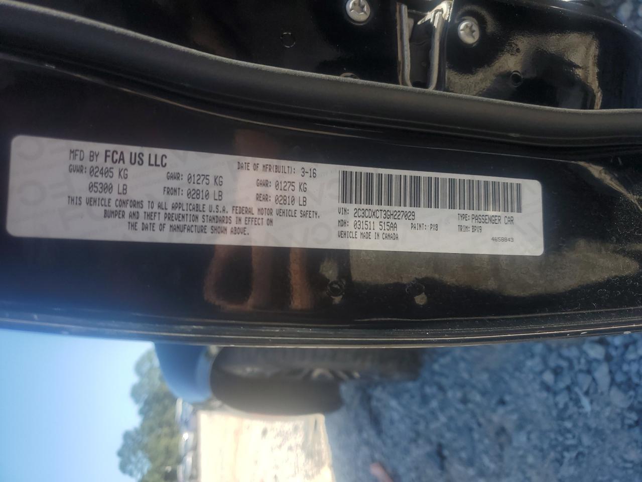 2016 Dodge Charger R/T VIN: 2C3CDXCT3GH227029 Lot: 86070925