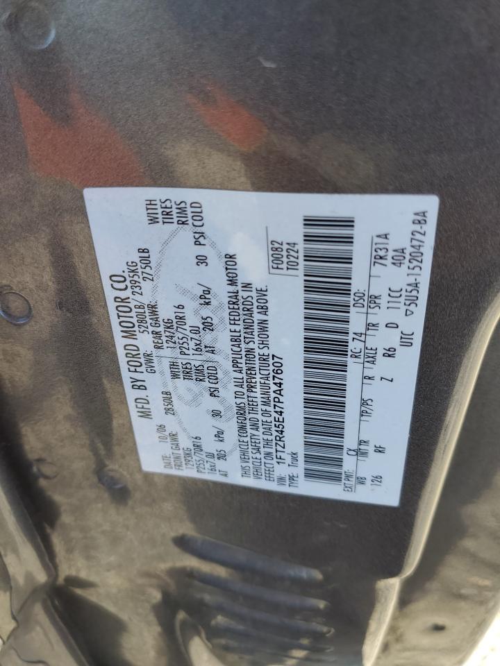 2007 Ford Ranger Super Cab VIN: 1FTZR45E47PA47607 Lot: 85320165