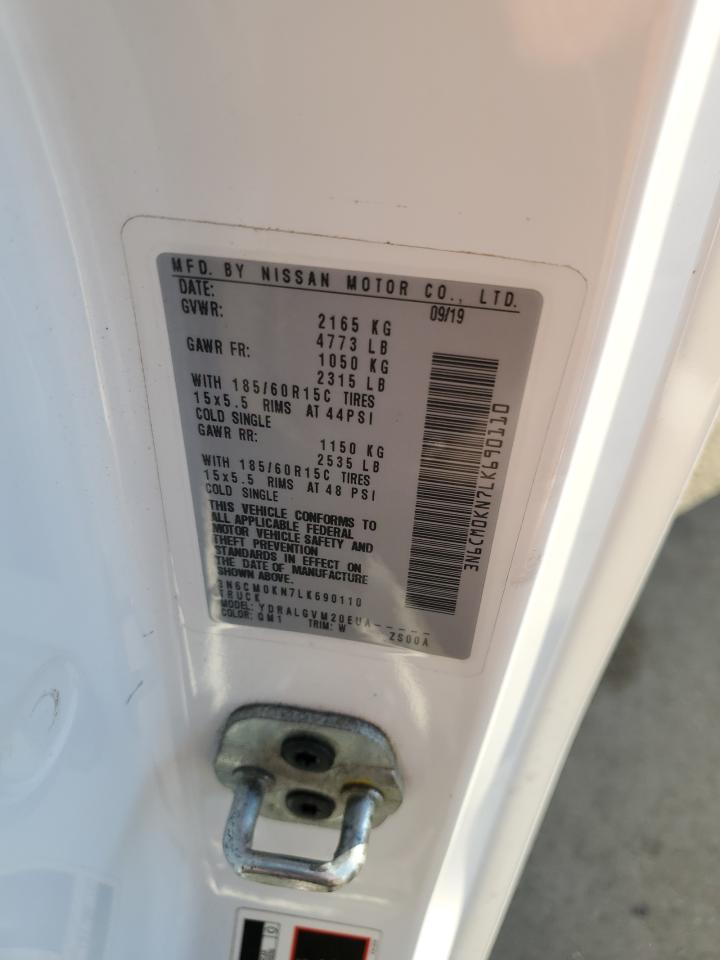 2020 Nissan Nv200 2.5S VIN: 3N6CM0KN7LK690110 Lot: 90229315