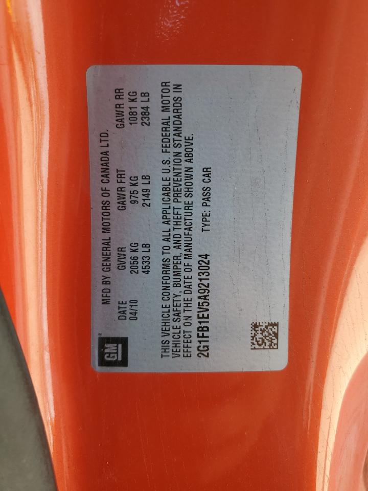 2010 Chevrolet Camaro Lt VIN: 2G1FB1EV5A9213024 Lot: 85574545