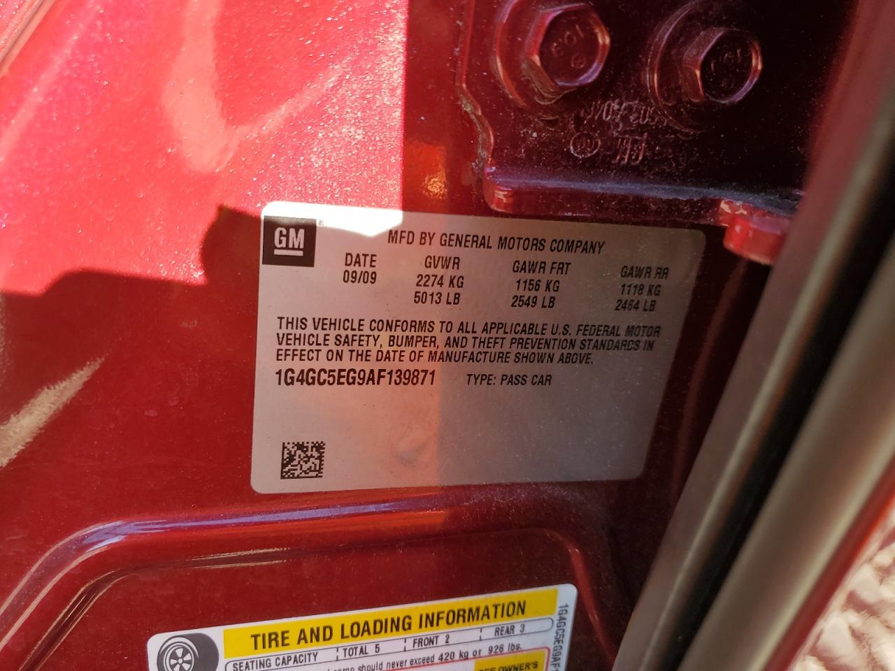 2010 Buick Lacrosse Cxl VIN: 1G4GC5EG9AF139871 Lot: 87382445