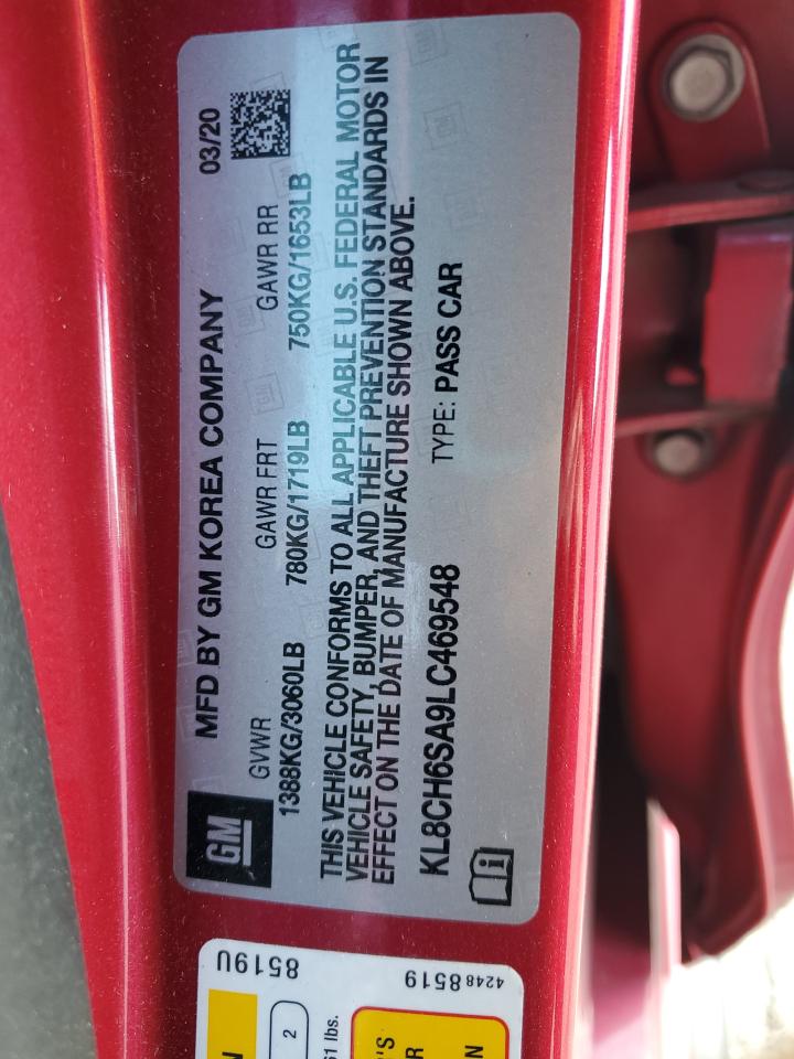 2020 Chevrolet Spark Activ VIN: KL8CH6SA9LC469548 Lot: 89631665