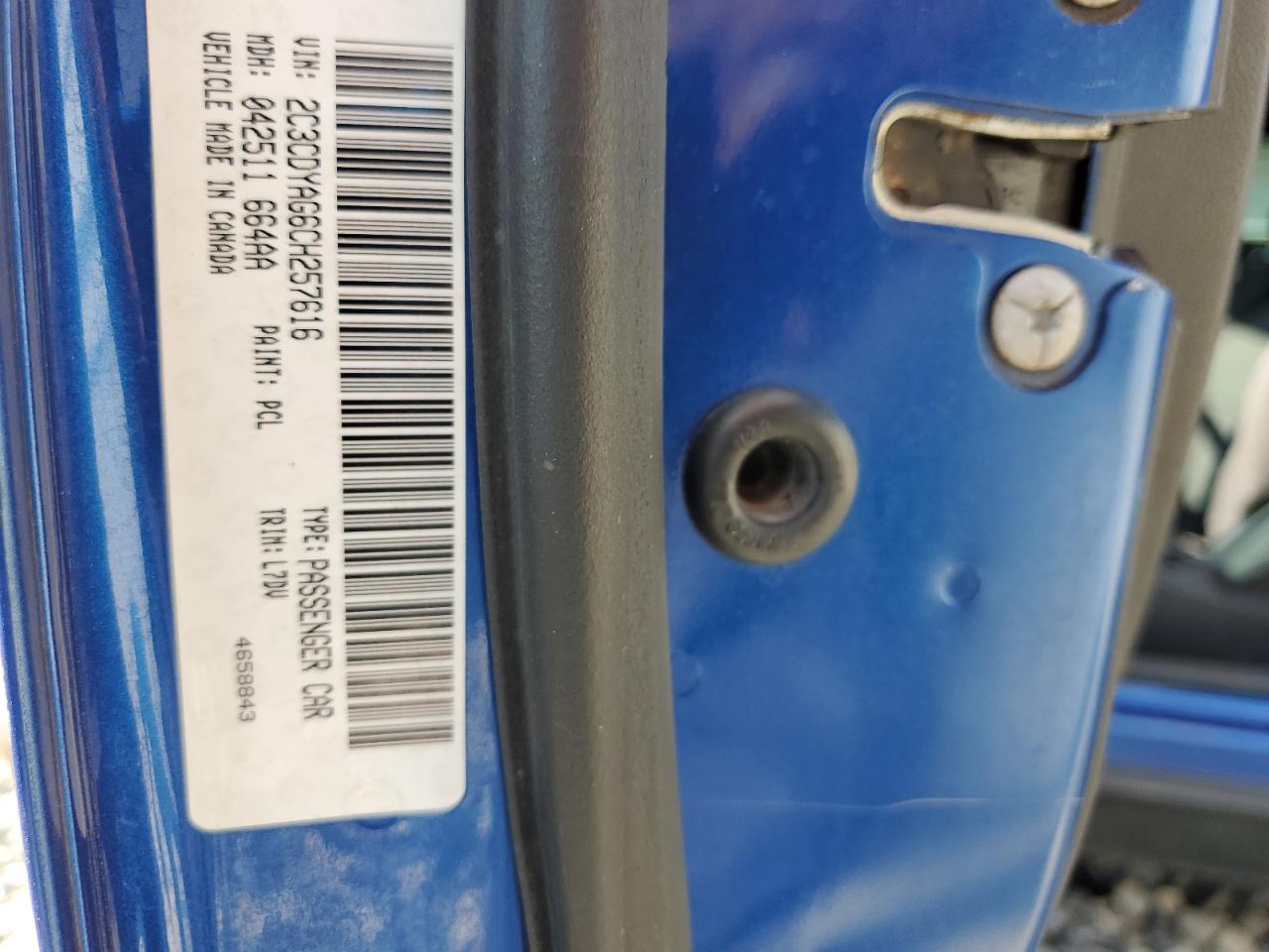 2012 Dodge Challenger Sxt VIN: 2C3CDYAG6CH257616 Lot: 84928905