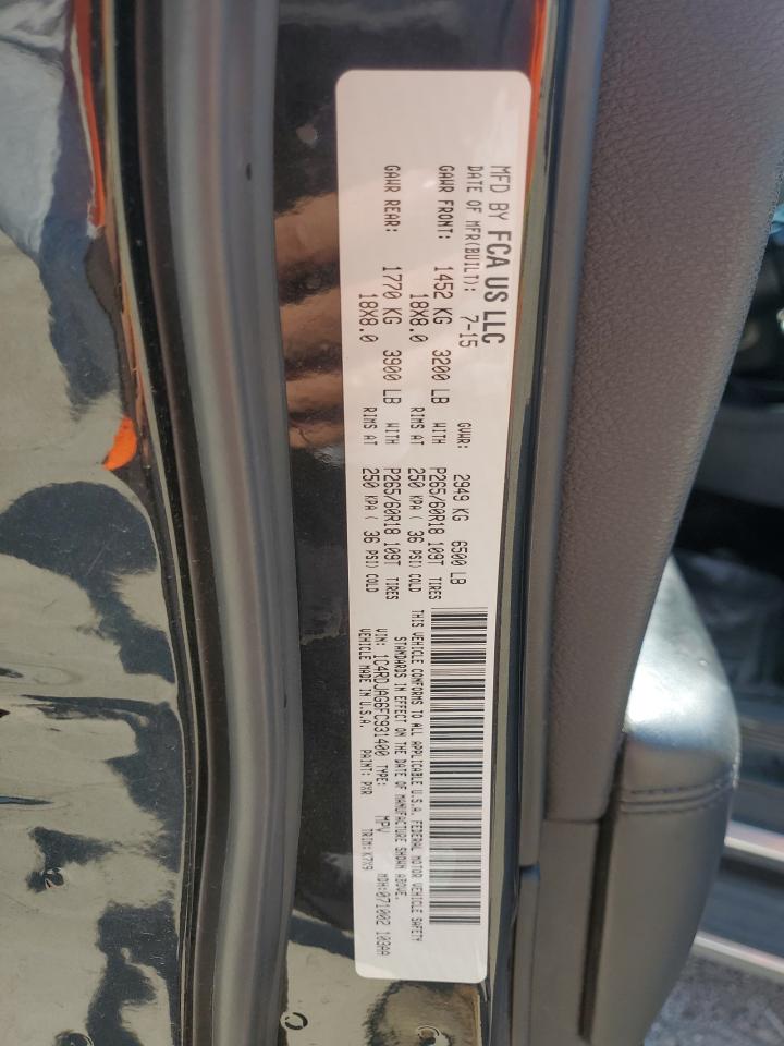 2015 Dodge Durango Sxt VIN: 1C4RDJAG6FC931400 Lot: 84887015