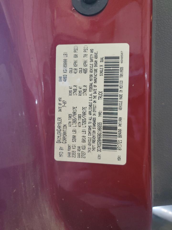 2008 Dodge Ram VIN: 3D7KS28A68G106655 Lot: 84580775