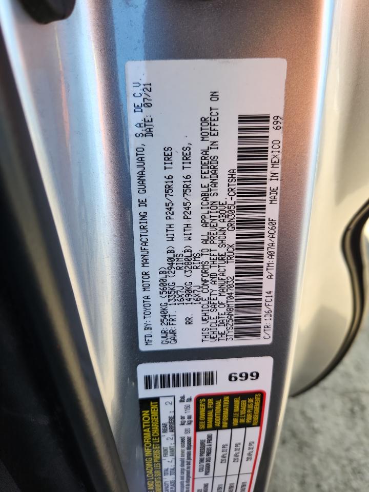 2021 Toyota Tacoma Access Cab VIN: 3TYSZ5AN8MT047032 Lot: 82204445