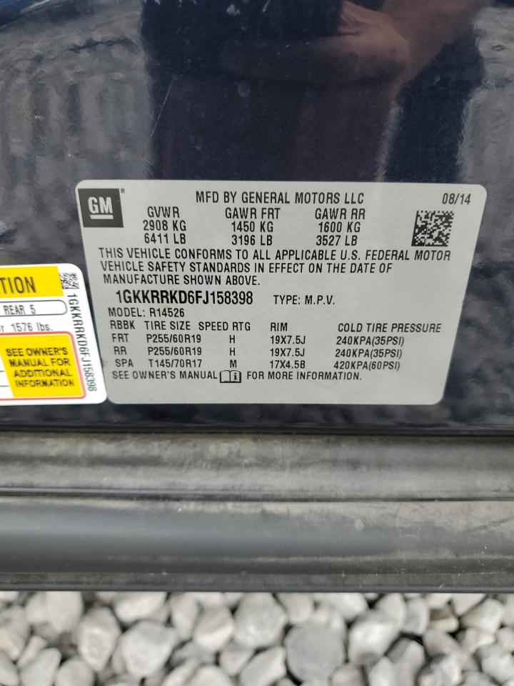 2015 GMC Acadia Slt-1 VIN: 1GKKRRKD6FJ158398 Lot: 82311335