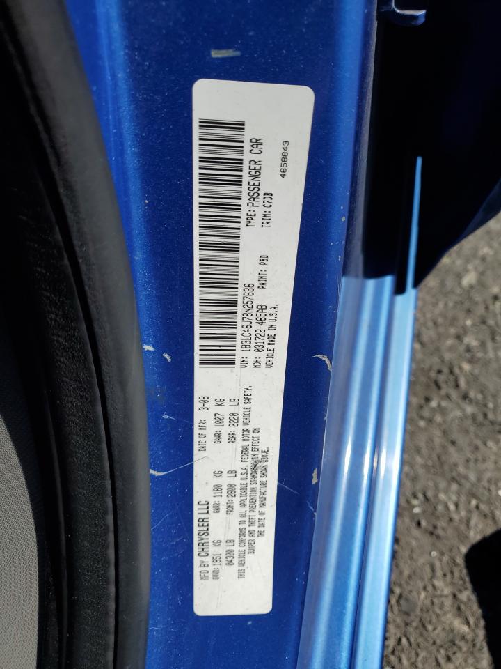 2008 Dodge Avenger Se VIN: 1B3LC46J78N257636 Lot: 84888485