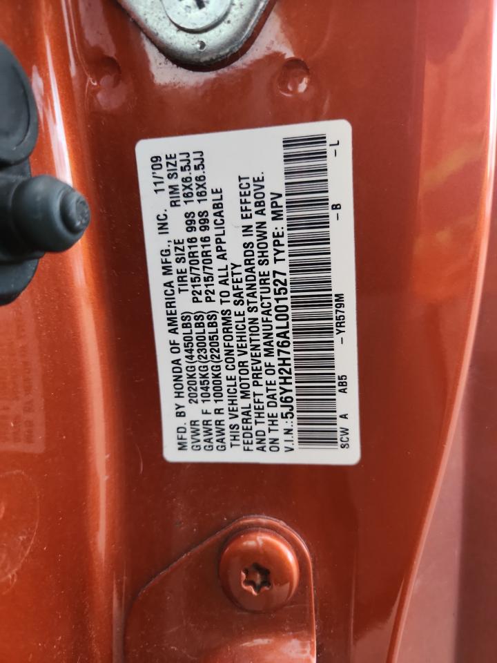 2010 Honda Element Ex VIN: 5J6YH2H76AL001527 Lot: 87220605