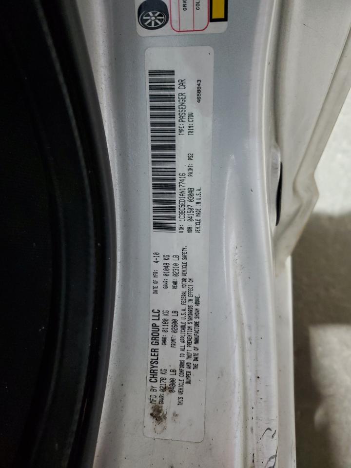 2010 Chrysler Sebring Touring VIN: 1C3BC5ED1AN177416 Lot: 86602625