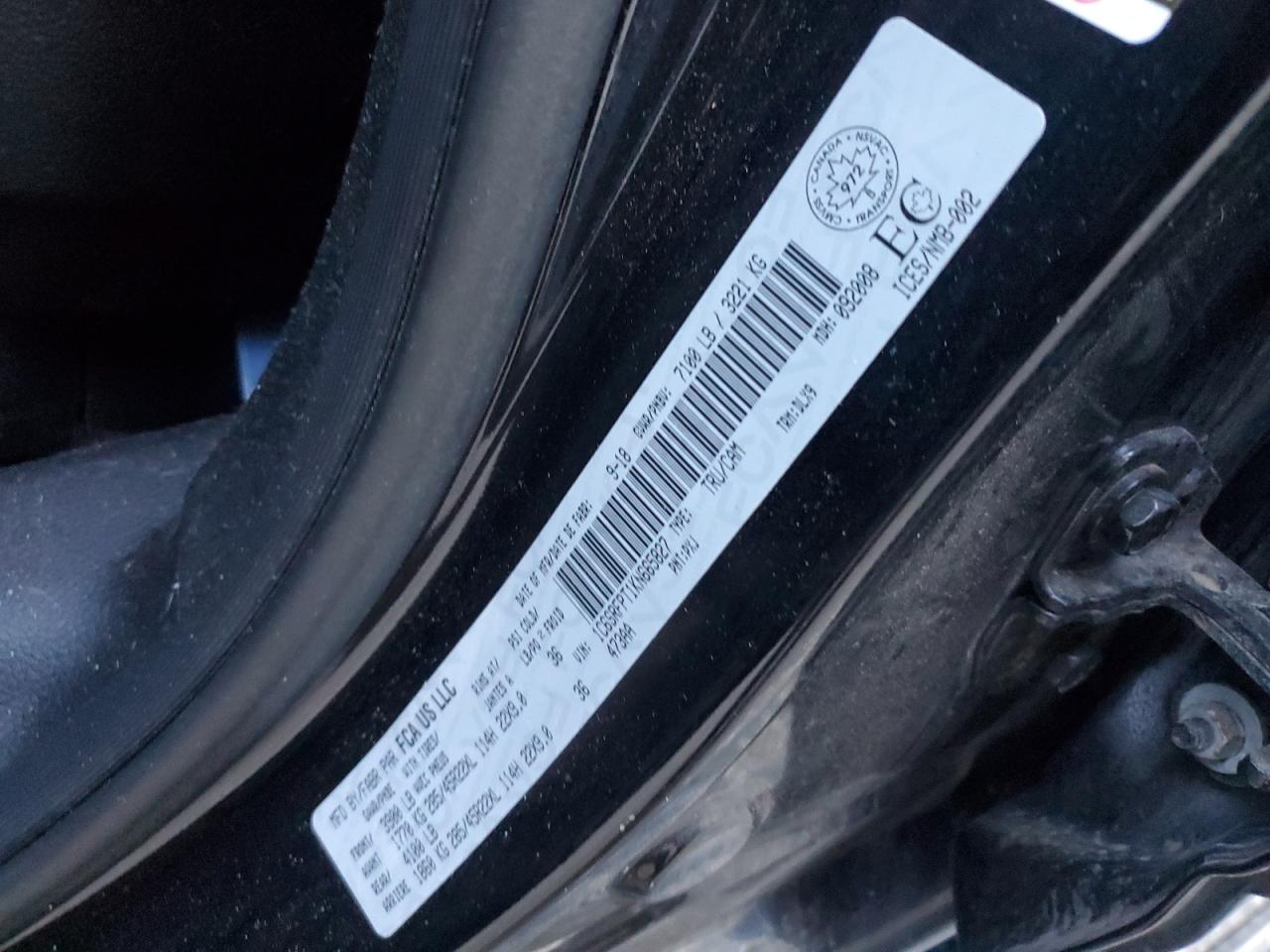 2019 Ram 1500 Limited VIN: 1C6SRFPT1KN665827 Lot: 85098955