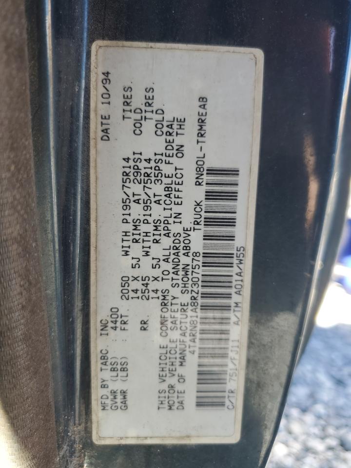 1994 Toyota Pickup 1/2 Ton Short Wheelbase Stb VIN: 4TARN81A8RZ307578 Lot: 89471575