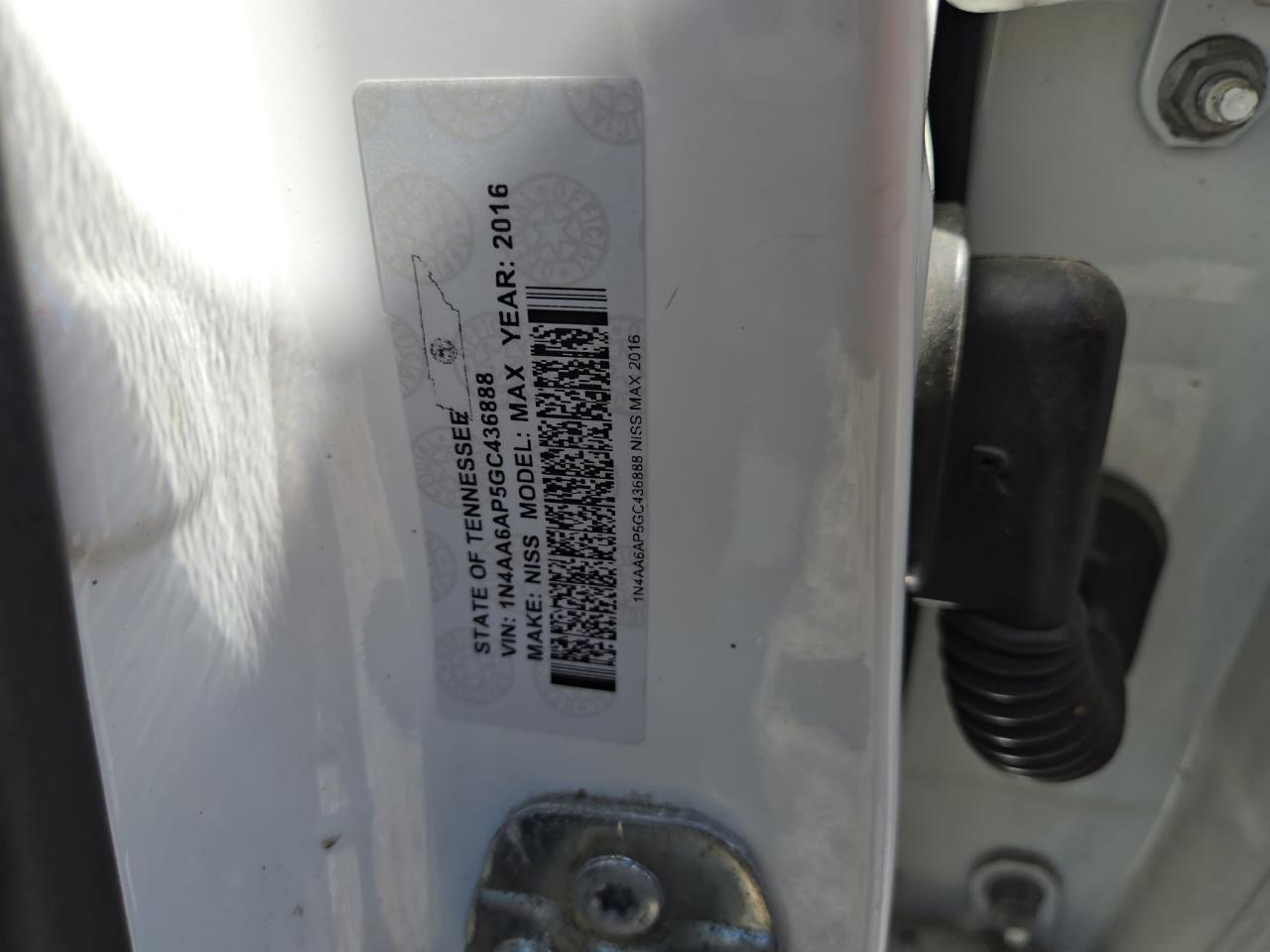 2016 Nissan Maxima 3.5S VIN: 1N4AA6AP5GC436888 Lot: 69048075