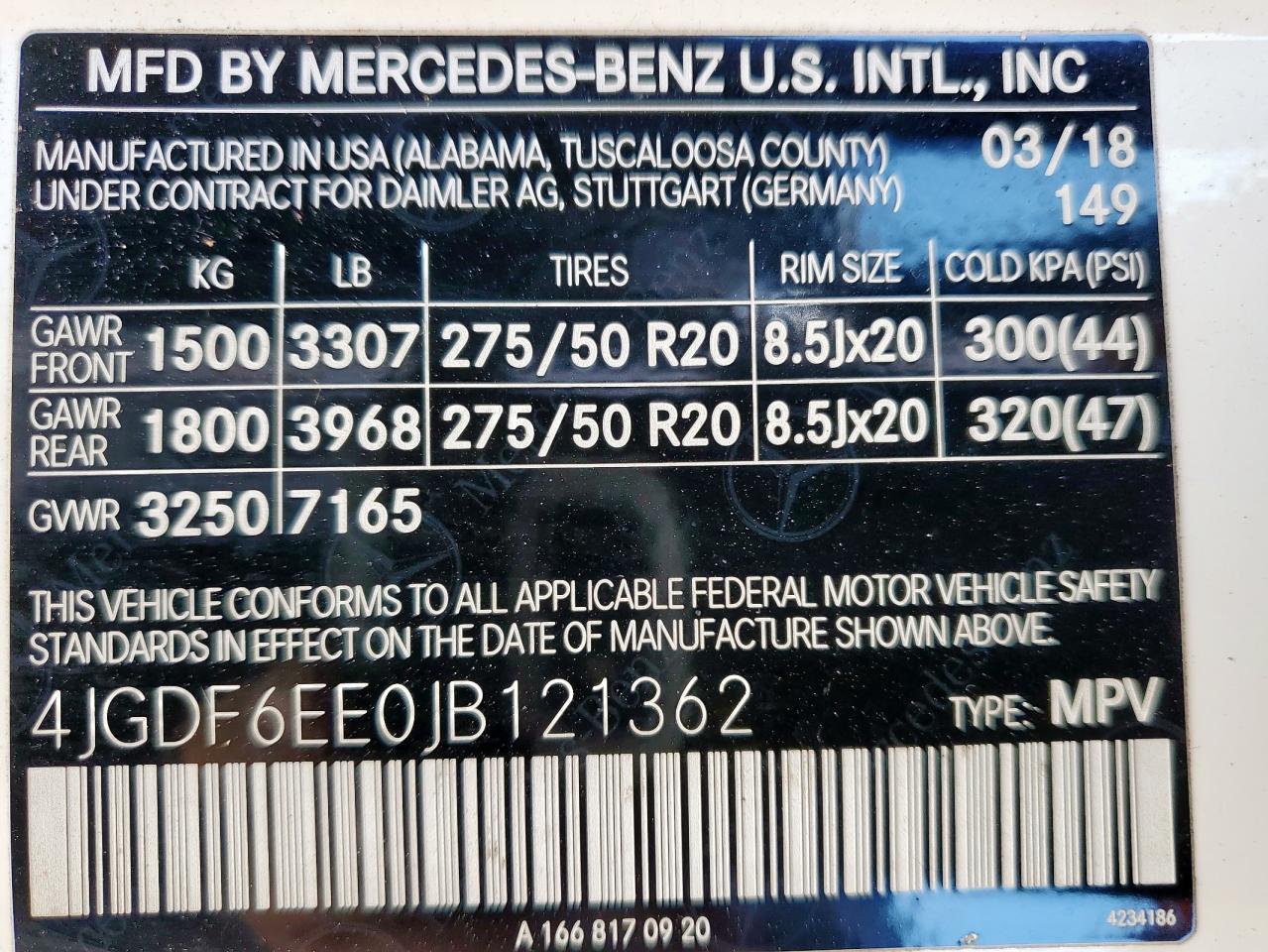 2018 Mercedes-Benz Gls 450 4Matic VIN: 4JGDF6EE0JB121362 Lot: 82175765