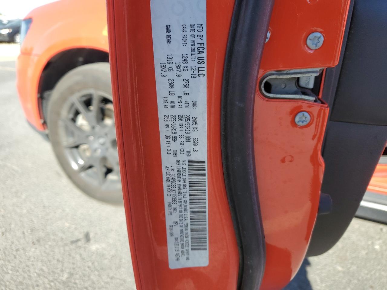 2019 Dodge Journey Se VIN: 3C4PDCBB1KT873958 Lot: 90682615