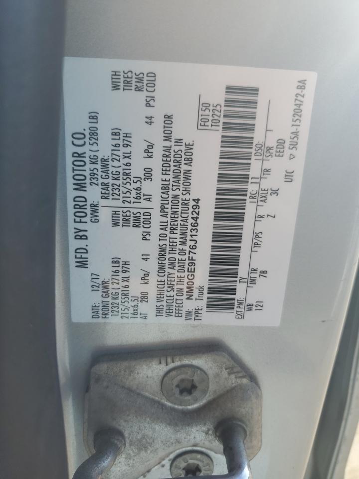 2018 Ford Transit Connect Xlt VIN: NM0GE9F76J1364294 Lot: 84958795