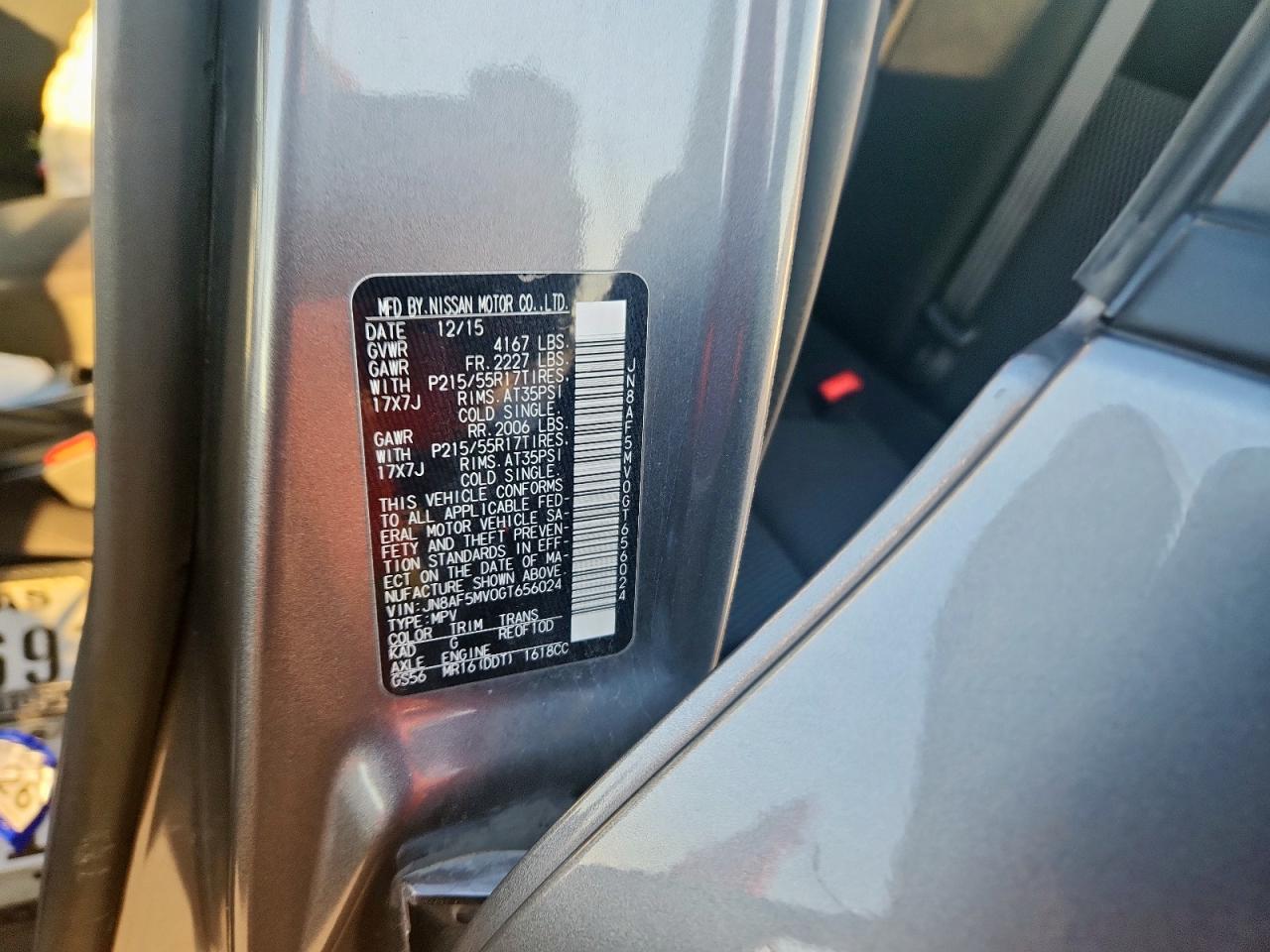 2016 Nissan Juke S VIN: JN8AF5MV0GT656024 Lot: 85374845