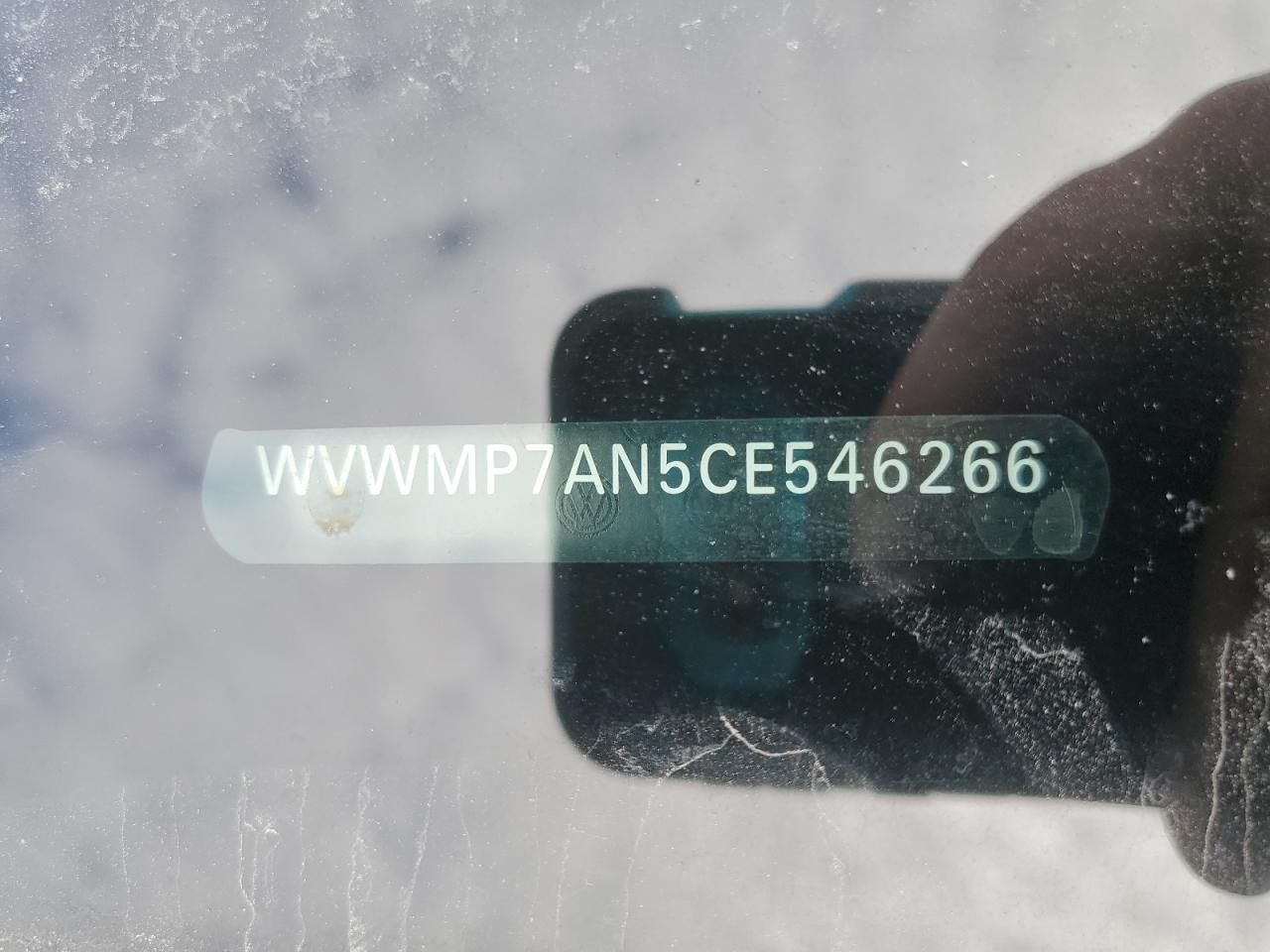 2012 Volkswagen Cc Sport VIN: WVWMP7AN5CE546266 Lot: 86138215