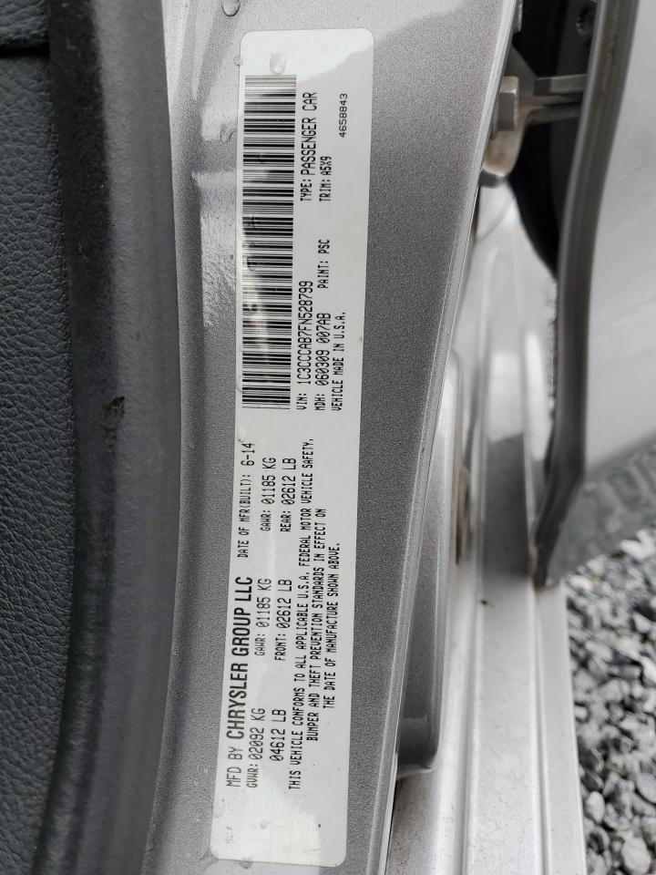 2015 Chrysler 200 Limited VIN: 1C3CCCAB7FN528799 Lot: 89835105