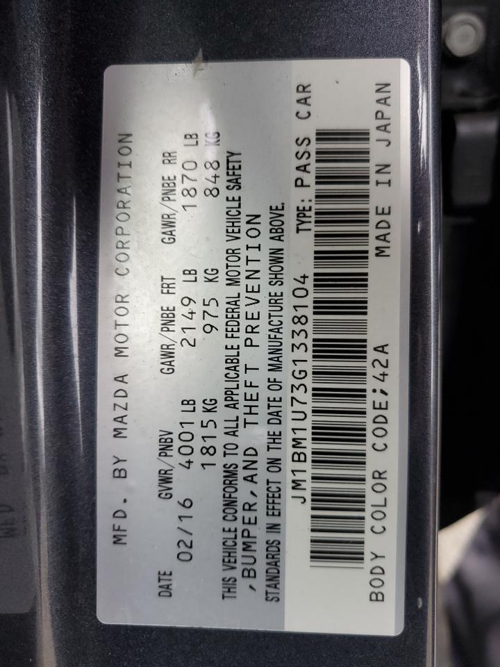 2016 Mazda 3 Sport VIN: JM1BM1U73G1338104 Lot: 86859665