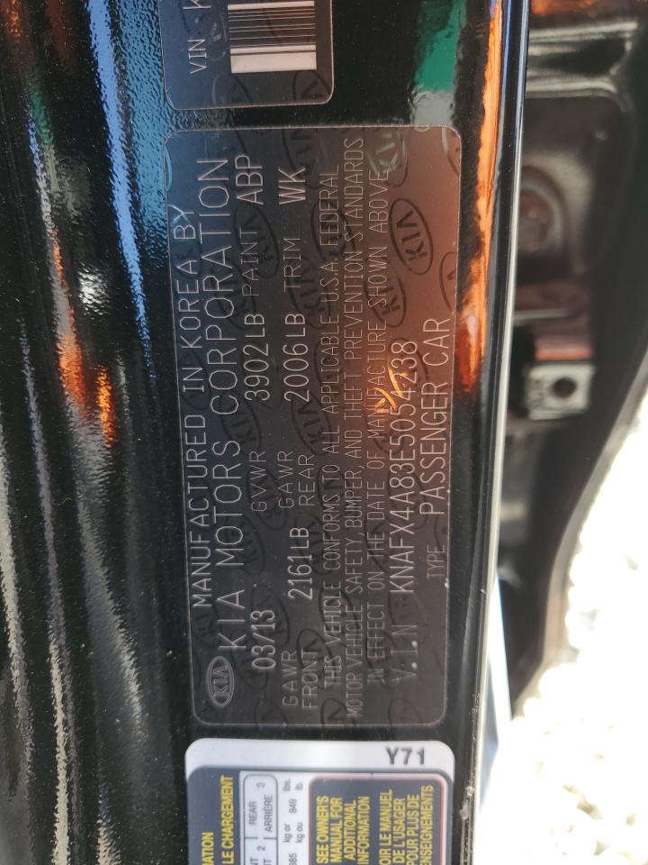 2014 Kia Forte Ex VIN: KNAFX4A83E5054238 Lot: 84074245