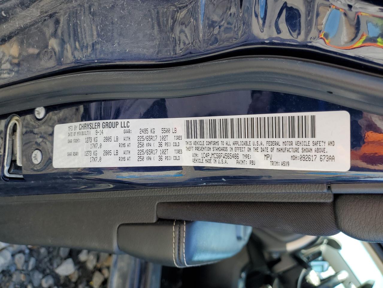 2015 Jeep Cherokee Latitude VIN: 1C4PJMCS6FW565486 Lot: 84792115