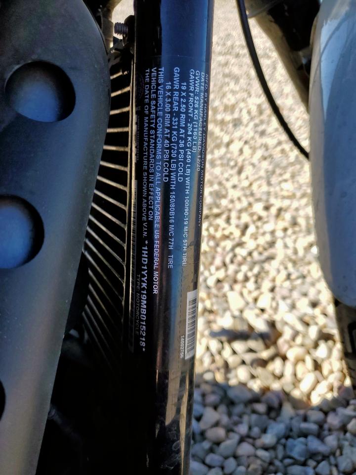 2021 Harley-Davidson Fxbbs VIN: 1HD1YYK19MB015218 Lot: 90640515