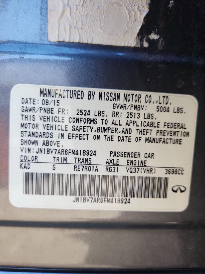 2015 Infiniti Q50 Base VIN: JN1BV7AR6FM418924 Lot: 82261045