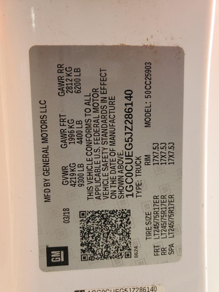 2018 Chevrolet Silverado C2500 Heavy Duty VIN: 1GC0CUEG5JZ286140 Lot: 82056445