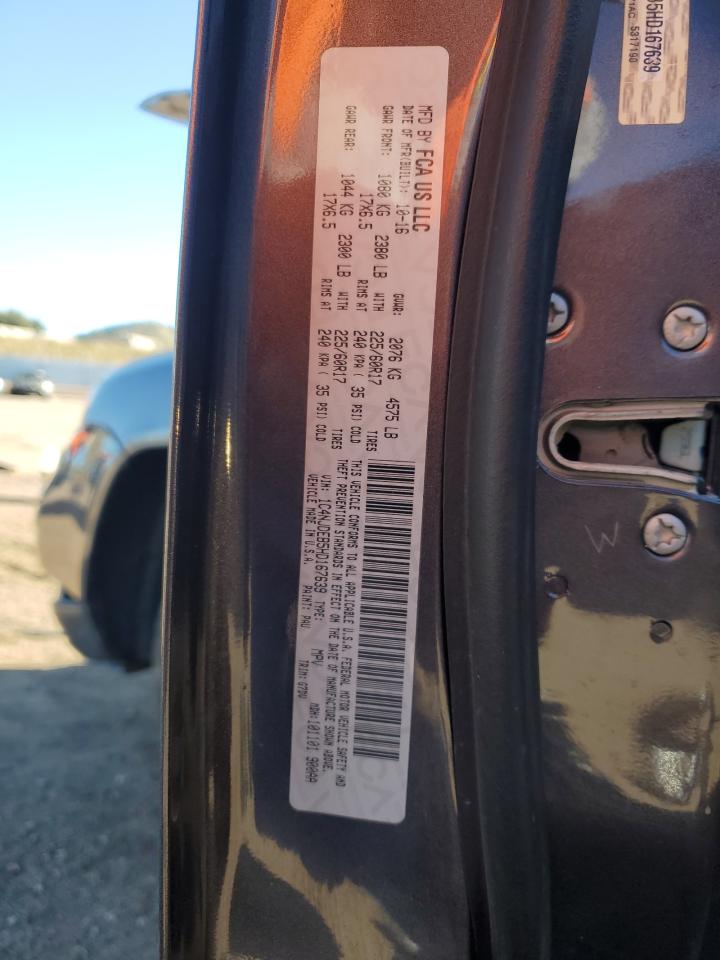 2017 Jeep Compass Latitude VIN: 1C4NJDEB5HD167639 Lot: 87053525