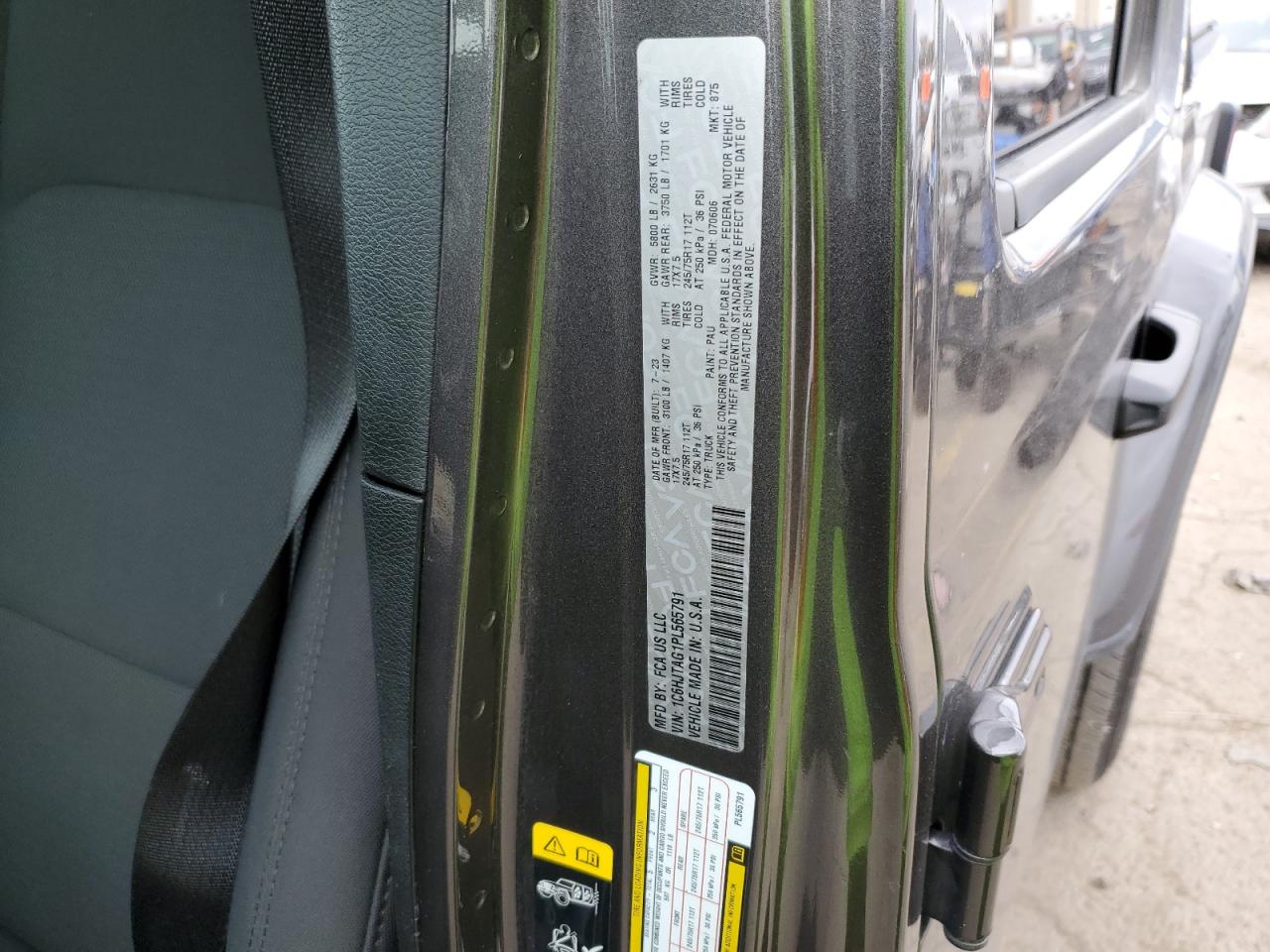 2023 Jeep Gladiator Sport VIN: 1C6HJTAG1PL565791 Lot: 89858605