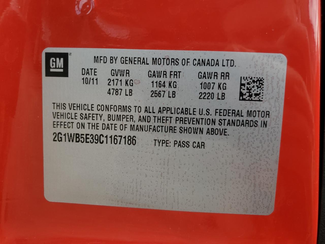 2012 Chevrolet Impala Lt VIN: 2G1WB5E39C1167186 Lot: 82354935